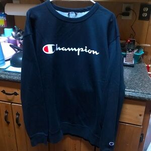 Champion Oversized Script Crew Neck Sweatshirt
